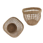 2PCS Woven Basket Handwoven Sea Grass Storage Basket for Flower Plant Farmhouse Home Decor