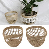 2PCS Woven Basket Handwoven Sea Grass Storage Basket for Flower Plant Farmhouse Home Decor