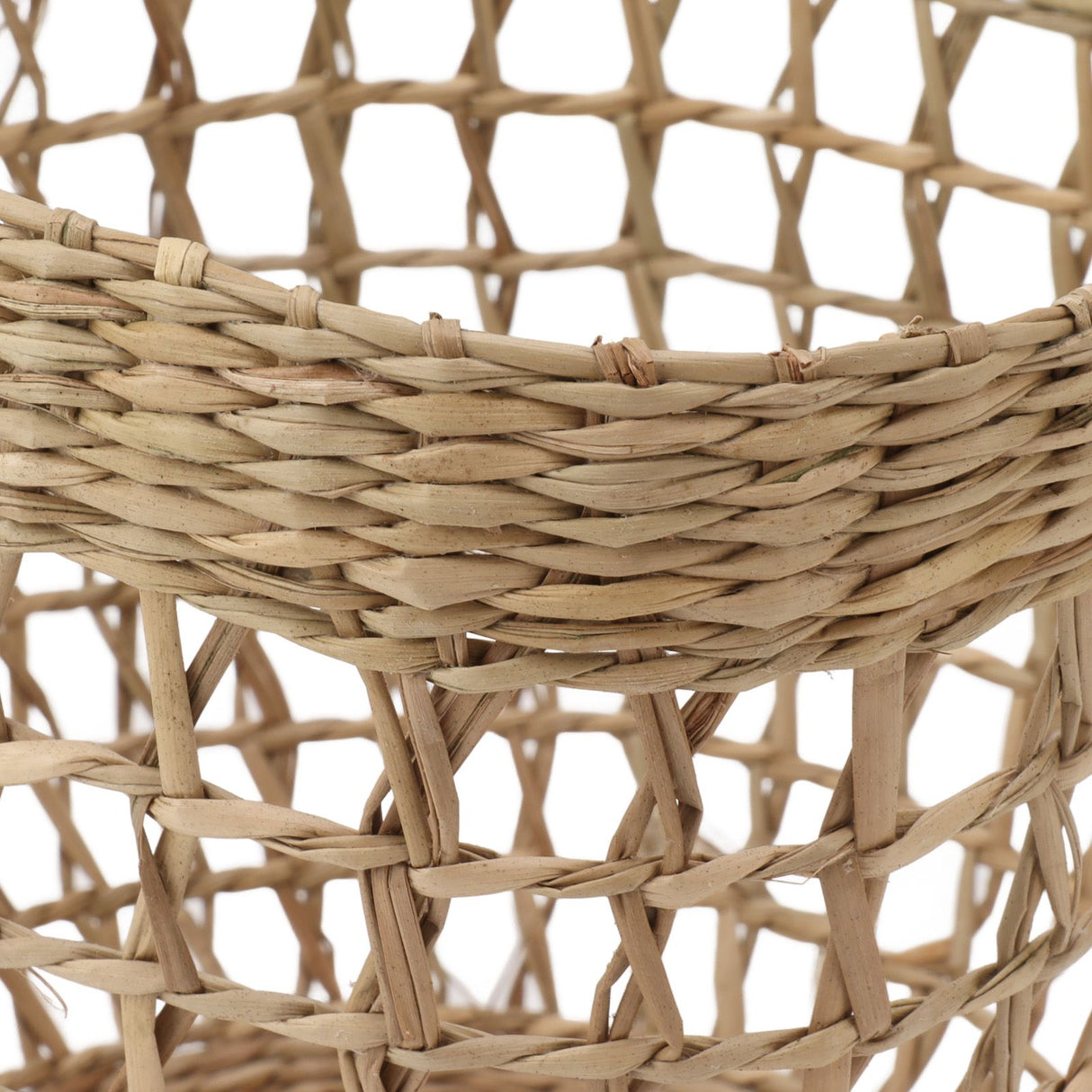 2PCS Woven Basket Handwoven Sea Grass Storage Basket for Flower Plant Farmhouse Home Decor