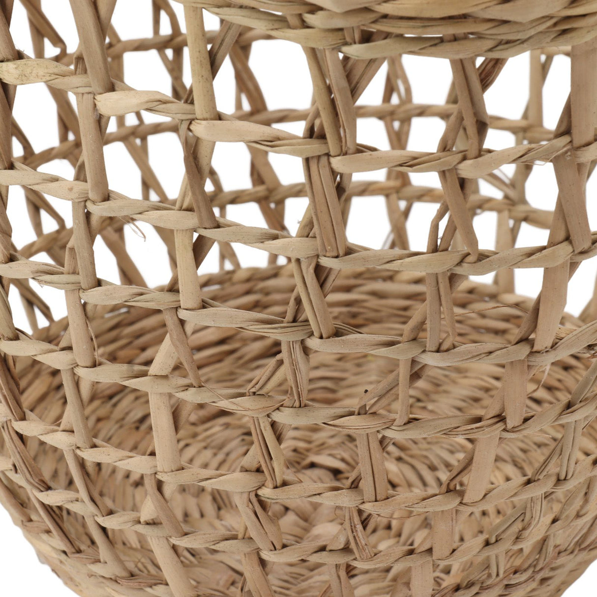 2PCS Woven Basket Handwoven Sea Grass Storage Basket for Flower Plant Farmhouse Home Decor