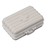 Mini Medicine Box 6 Compartments Luggage Design Tight Sealing Plastic Medicine Container for Pocket Travel Beige