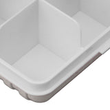 Mini Medicine Box 6 Compartments Luggage Design Tight Sealing Plastic Medicine Container for Pocket Travel Beige