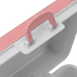 Mini Medicine Box 6 Compartments Luggage Design Tight Sealing Plastic Medicine Container for Pocket Travel Pink