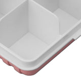 Mini Medicine Box 6 Compartments Luggage Design Tight Sealing Plastic Medicine Container for Pocket Travel Pink - Extra Image