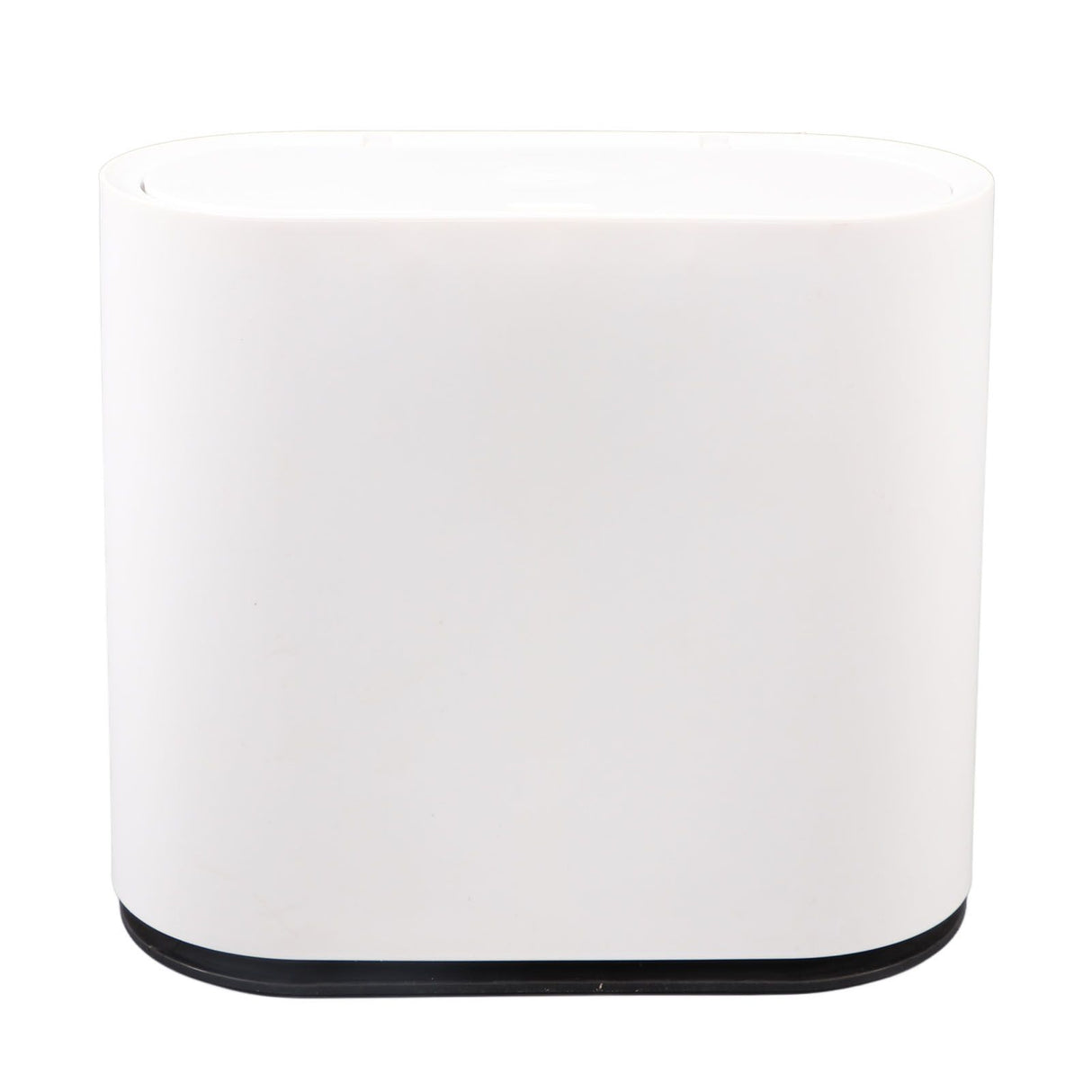 Plastic Trash Can with Press Type Lid Big White Garbage Container Bin for Bathroom Bedroom Kitchen Office