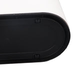 Plastic Trash Can with Press Type Lid Big White Garbage Container Bin for Bathroom Bedroom Kitchen Office - Extra Image