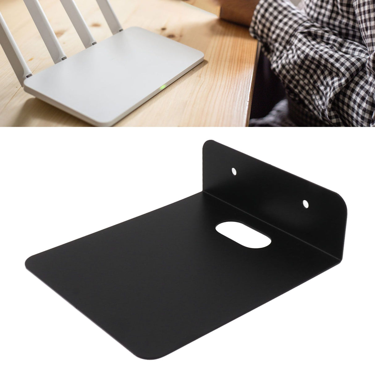 Router Bracket Aluminum Alloy Wall Mount Hanging Storage Rack for Projector Set Top Box Camera Small