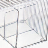 Cotton Pad Storage Box Swab Container Holder Transparent with Lid Grid for Cosmetics Desktop Decoration