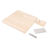 9.3in Rubber Wooden Crochet Blocking Board Crochet Accessories with 20pcs Steel Pins Stand for Knitting Crochet Projects