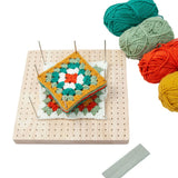 9.3in Rubber Wooden Crochet Blocking Board Crochet Accessories with 20pcs Steel Pins Stand for Knitting Crochet Projects - Extra Image