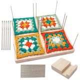 9.3in Rubber Wooden Crochet Blocking Board Crochet Accessories with 20pcs Steel Pins Stand for Knitting Crochet Projects - Extra Image