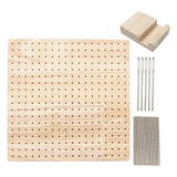 9.3in Rubber Wooden Crochet Blocking Board Crochet Accessories with 20pcs Steel Pins Stand for Knitting Crochet Projects
