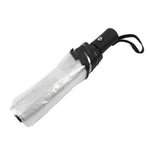 Clear Automatic Foldable Umbrella 8 Ribs 3 Folding Black Edging Transparent Auto Open Close Umbrella for Outdoor Travel Wedding