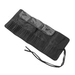 Makeup Brush Case 26 Holes Cosmetic Tool Storage Bag Black Large Capacity Waterproof Travel Makeup Brush Organizer