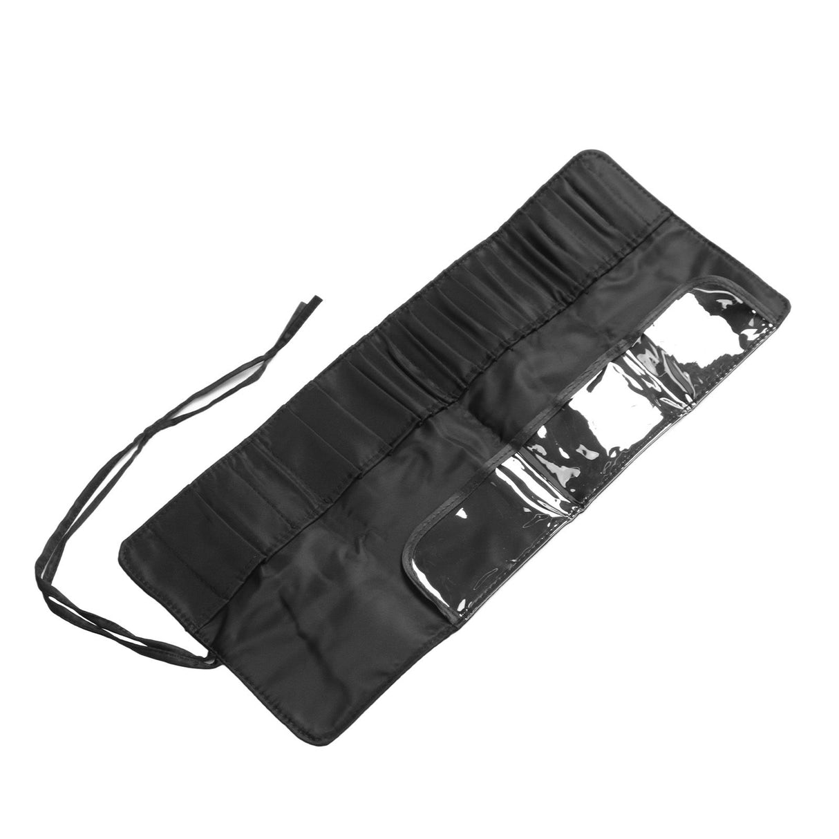 Makeup Brush Case 26 Holes Cosmetic Tool Storage Bag Black Large Capacity Waterproof Travel Makeup Brush Organizer