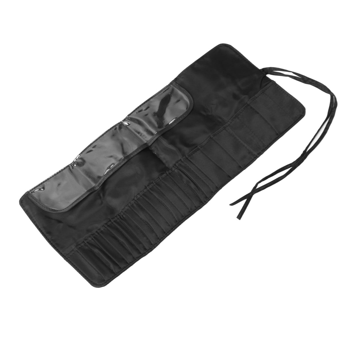 Makeup Brush Case 26 Holes Cosmetic Tool Storage Bag Black Large Capacity Waterproof Travel Makeup Brush Organizer