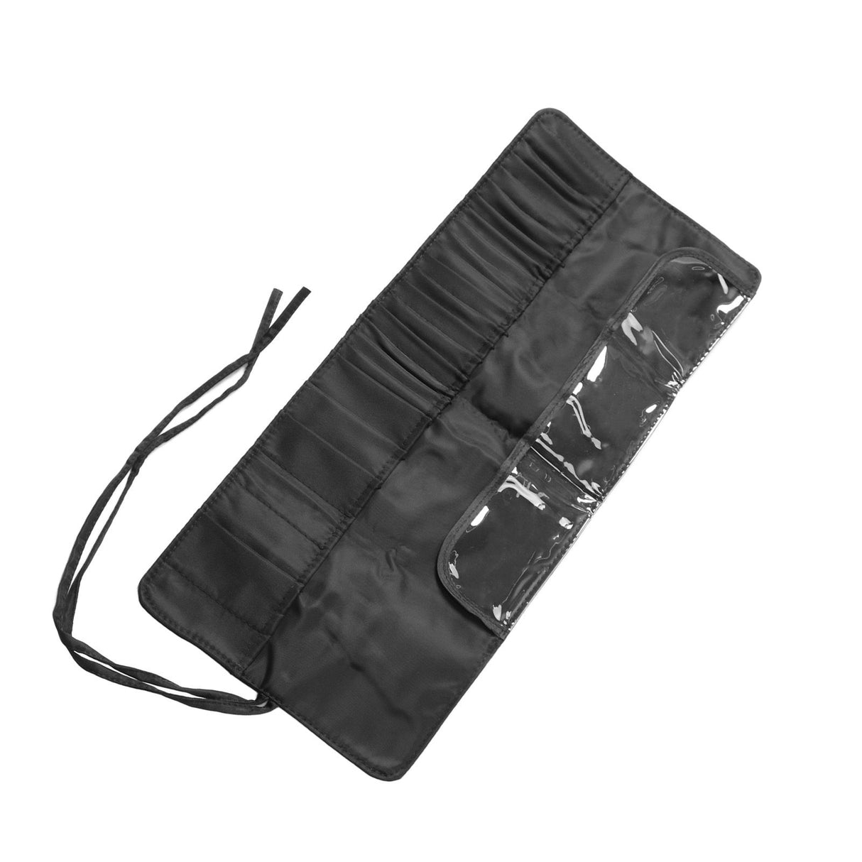 Makeup Brush Case 26 Holes Cosmetic Tool Storage Bag Black Large Capacity Waterproof Travel Makeup Brush Organizer