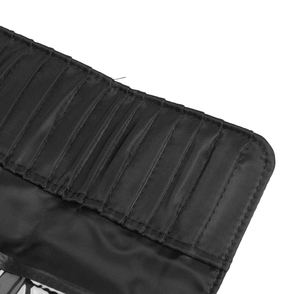 Makeup Brush Case 26 Holes Cosmetic Tool Storage Bag Black Large Capacity Waterproof Travel Makeup Brush Organizer