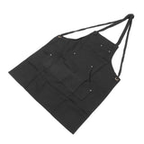 Work Apron Multifunctional Adjustable Canvas Work Apron with Pockets for Carpenter Electrician Chef Hairdresser - Front View