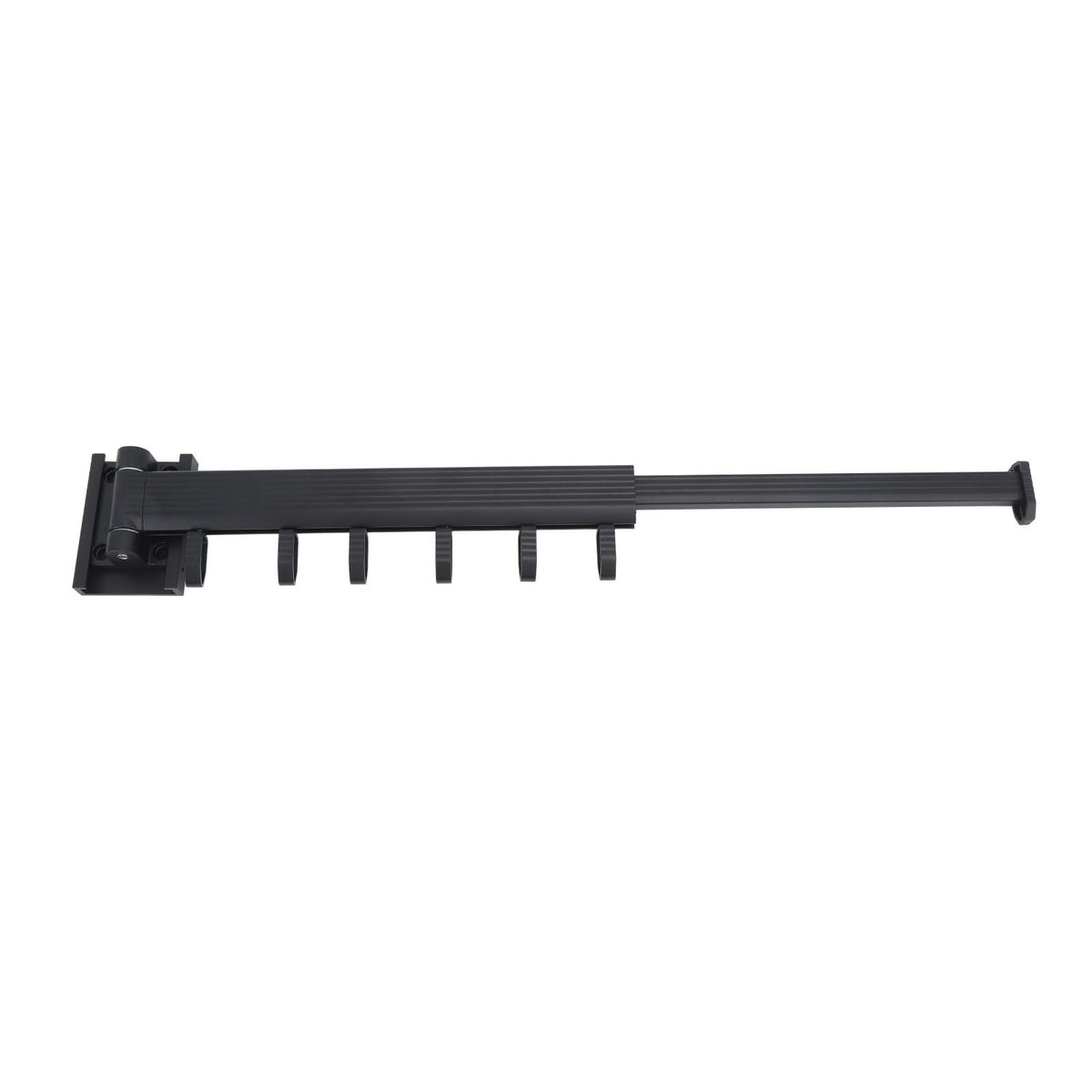 Wall Mounted Clothes Drying Rack Retractable Laundry Drying Rack for Balcony Bedroom Black