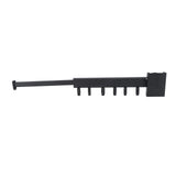 Wall Mounted Clothes Drying Rack Retractable Laundry Drying Rack for Balcony Bedroom Black - Close-Up Angle