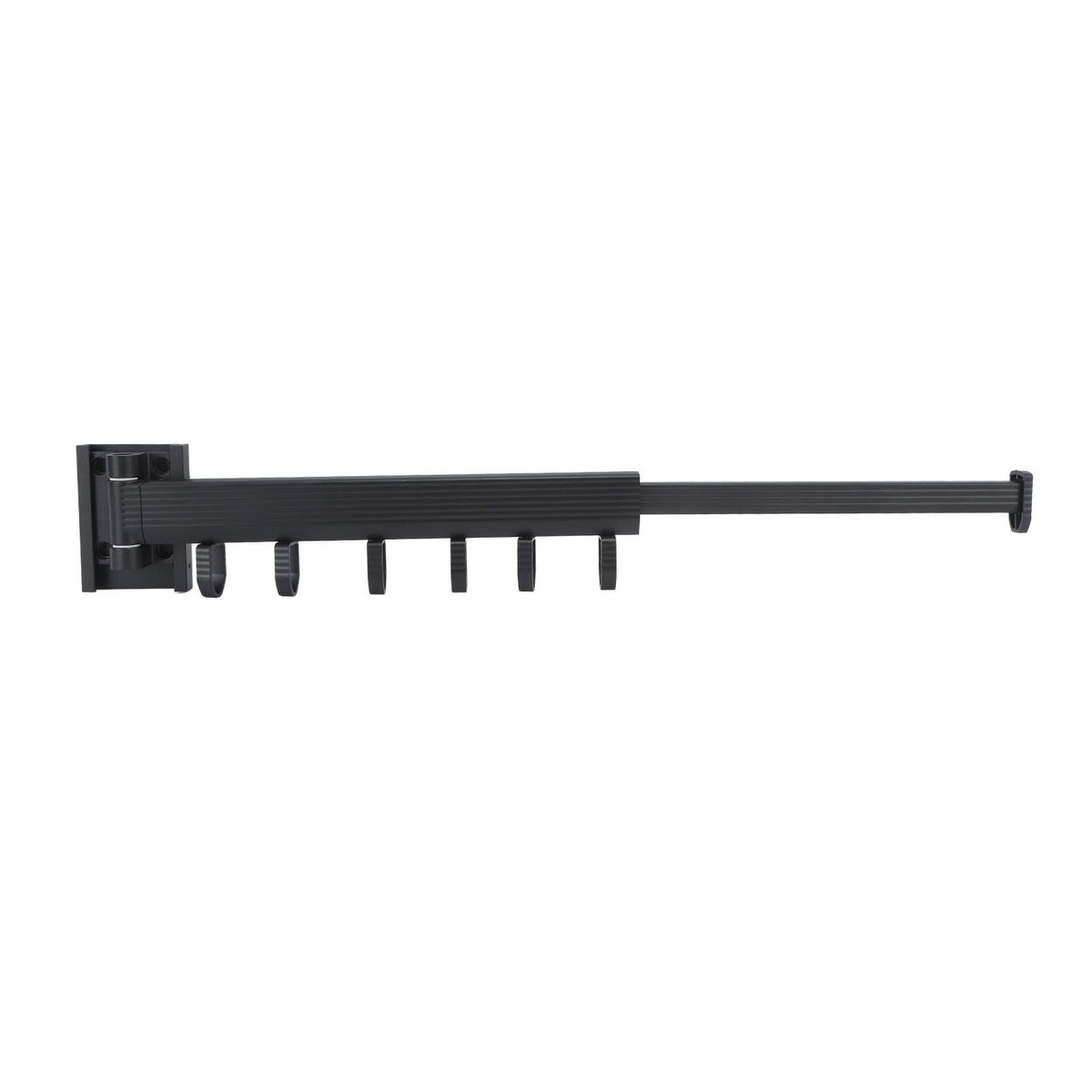 Wall Mounted Clothes Drying Rack Retractable Laundry Drying Rack for Balcony Bedroom Black