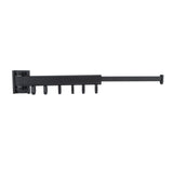 Wall Mounted Clothes Drying Rack Retractable Laundry Drying Rack for Balcony Bedroom Black - Low Angle