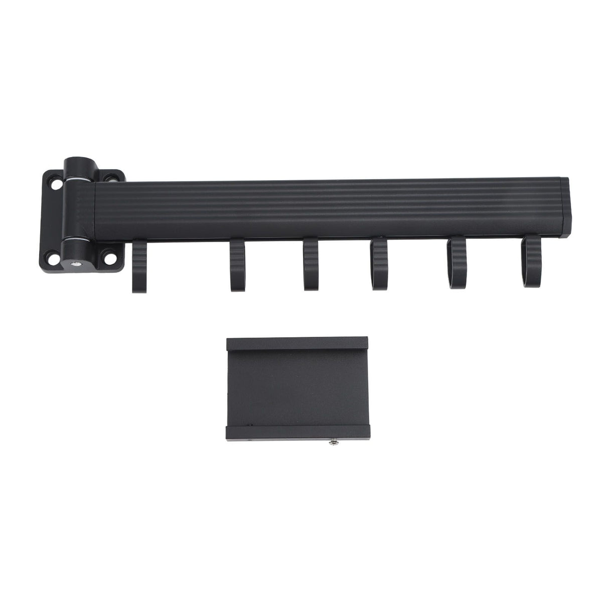 Wall Mounted Clothes Drying Rack Retractable Laundry Drying Rack for Balcony Bedroom Black