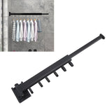 Wall Mounted Clothes Drying Rack Retractable Laundry Drying Rack for Balcony Bedroom Black - Extra Image