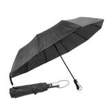 Compact Travel Umbrella Folding Auto Open Auto Close Sunshade Protection Windproof 10 Ribs Umbrella for Men and Women Black