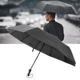 Compact Travel Umbrella Folding Auto Open Auto Close Sunshade Protection Windproof 10 Ribs Umbrella for Men and Women Black - Extra Image