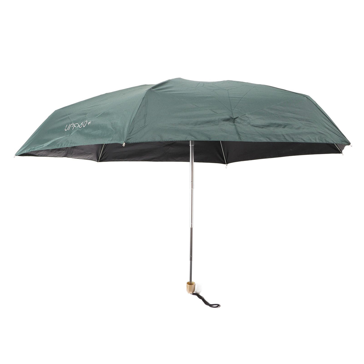6 Ribs Umbrella Sun Protection UPF50 Impact Cloth Portable Folding Umbrella for Sunny Rainy Dark Green