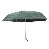 6 Ribs Umbrella Sun Protection UPF50 Impact Cloth Portable Folding Umbrella for Sunny Rainy Dark Green