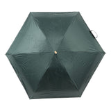 6 Ribs Umbrella Sun Protection UPF50 Impact Cloth Portable Folding Umbrella for Sunny Rainy Dark Green