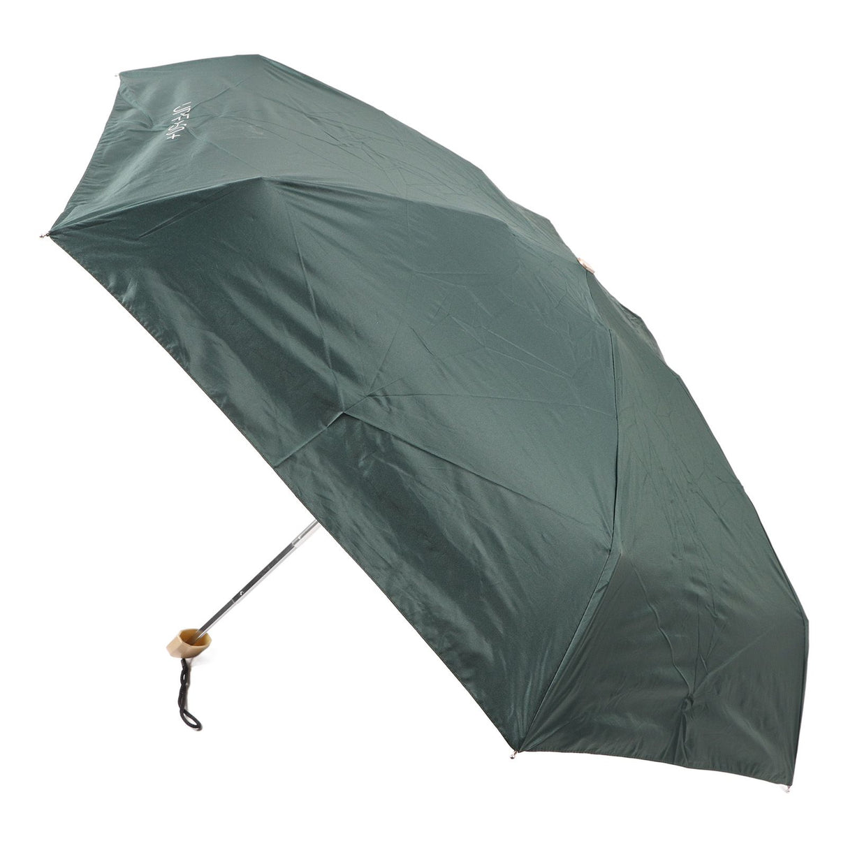 6 Ribs Umbrella Sun Protection UPF50 Impact Cloth Portable Folding Umbrella for Sunny Rainy Dark Green