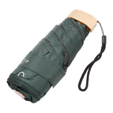 6 Ribs Umbrella Sun Protection UPF50 Impact Cloth Portable Folding Umbrella for Sunny Rainy Dark Green - Extra Image