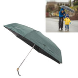 6 Ribs Umbrella Sun Protection UPF50 Impact Cloth Portable Folding Umbrella for Sunny Rainy Dark Green