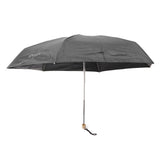 6 Ribs Umbrella Sun Protection UPF50 Impact Cloth Portable Folding Umbrella for Sunny Rainy Black