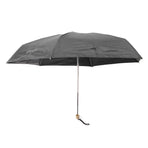 6 Ribs Umbrella Sun Protection UPF50 Impact Cloth Portable Folding Umbrella for Sunny Rainy Black