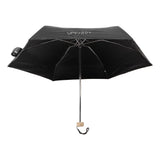 6 Ribs Umbrella Sun Protection UPF50 Impact Cloth Portable Folding Umbrella for Sunny Rainy Black - Top-Down View