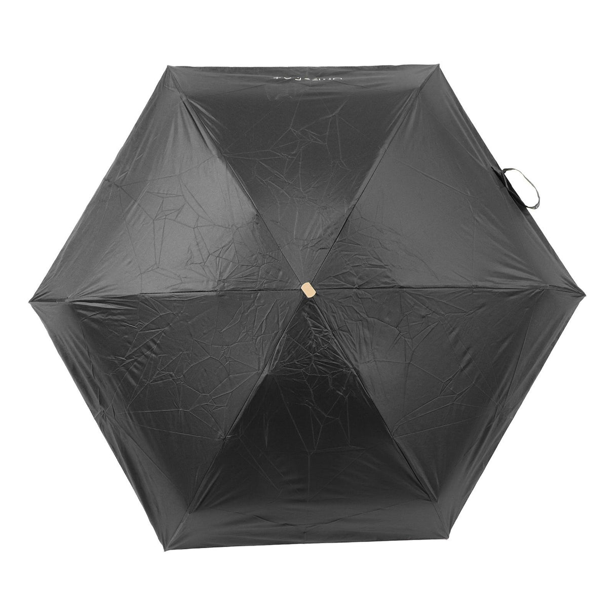 6 Ribs Umbrella Sun Protection UPF50 Impact Cloth Portable Folding Umbrella for Sunny Rainy Black