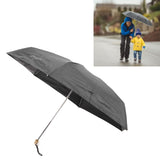 6 Ribs Umbrella Sun Protection UPF50 Impact Cloth Portable Folding Umbrella for Sunny Rainy Black - Extra Image