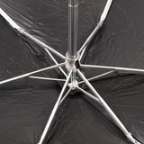 6 Ribs Umbrella Sun Protection UPF50 Impact Cloth Portable Folding Umbrella for Sunny Rainy Black