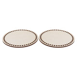 2 Pcs Wooden Crochet Bag Bottom Rounded Crochet Basket Wood Base for DIY Basket Bags - Front View