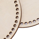 2 Pcs Wooden Crochet Bag Bottom Rounded Crochet Basket Wood Base for DIY Basket Bags - Extra Image