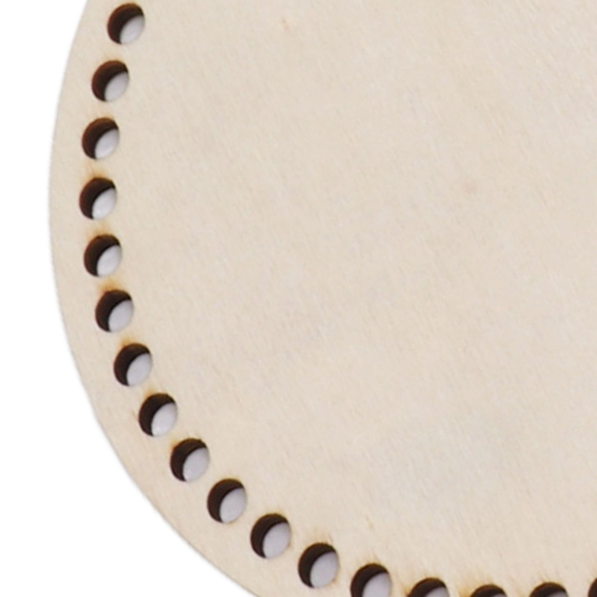 2 Pcs Wooden Crochet Bag Bottom Rounded Crochet Basket Wood Base for DIY Basket Bags