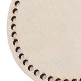 2 Pcs Wooden Crochet Bag Bottom Rounded Crochet Basket Wood Base for DIY Basket Bags