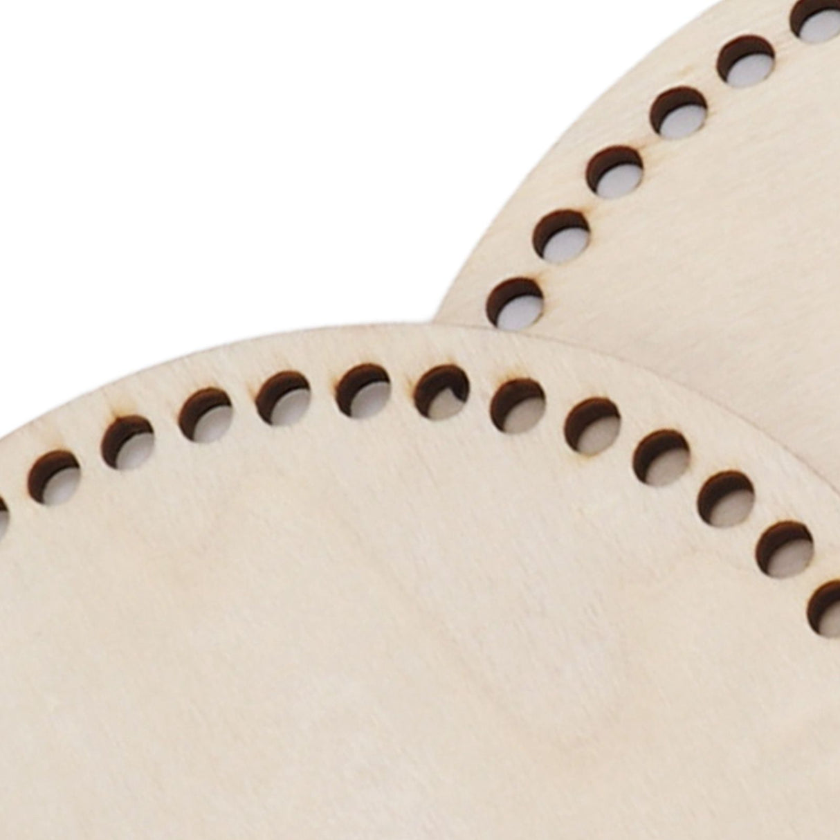 2 Pcs Wooden Crochet Bag Bottom Rounded Crochet Basket Wood Base for DIY Basket Bags