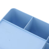 Tissue Box Organizer with Lid Plastic Exquisite Smooth Surface Tissue Desk Organizer for Home Office Blue - Extra Image
