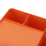 Tissue Box Organizer with Lid Plastic Exquisite Smooth Surface Tissue Desk Organizer for Home Office Orange - Extra Image
